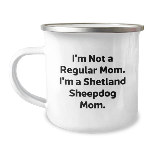 Shetland Sheepdog Mom Funny Camping Mug Gifts for Her Graduation Unique Presents from Mom to Daughter - Image 1