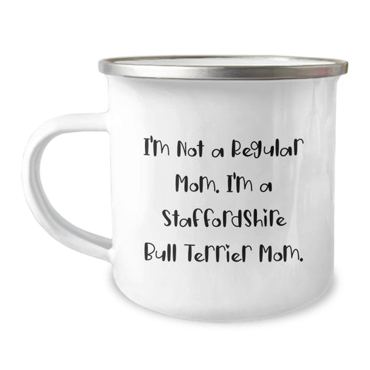 Staffordshire Bull Terrier Dog Lover Gifts from Mom for Graduation Unique Camping Mug - Image 1