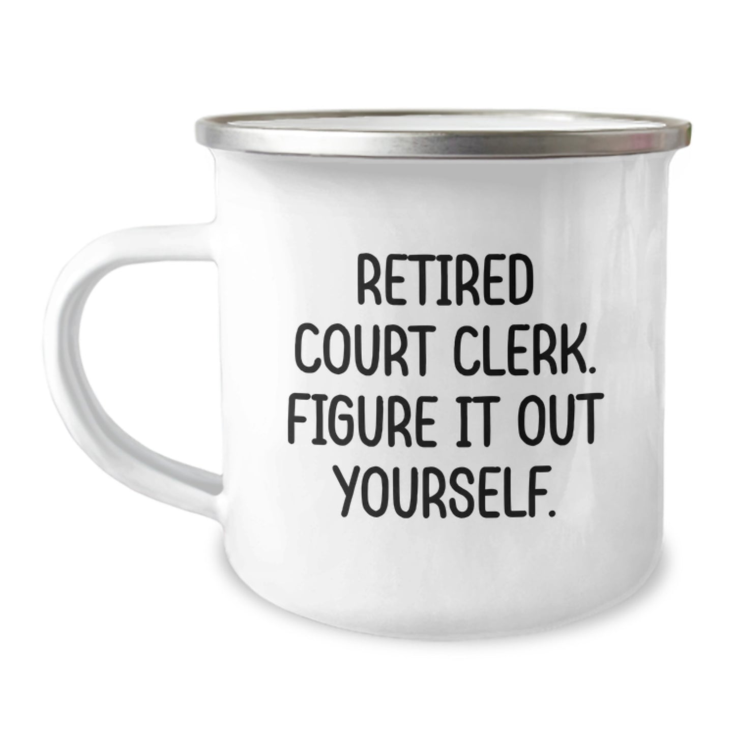 Funny Court Clerk Gifts from Friends - Court Clerk Camping Mug - Graduation Unique Gifts for Court Clerks Men Women Coworkers - Image 1