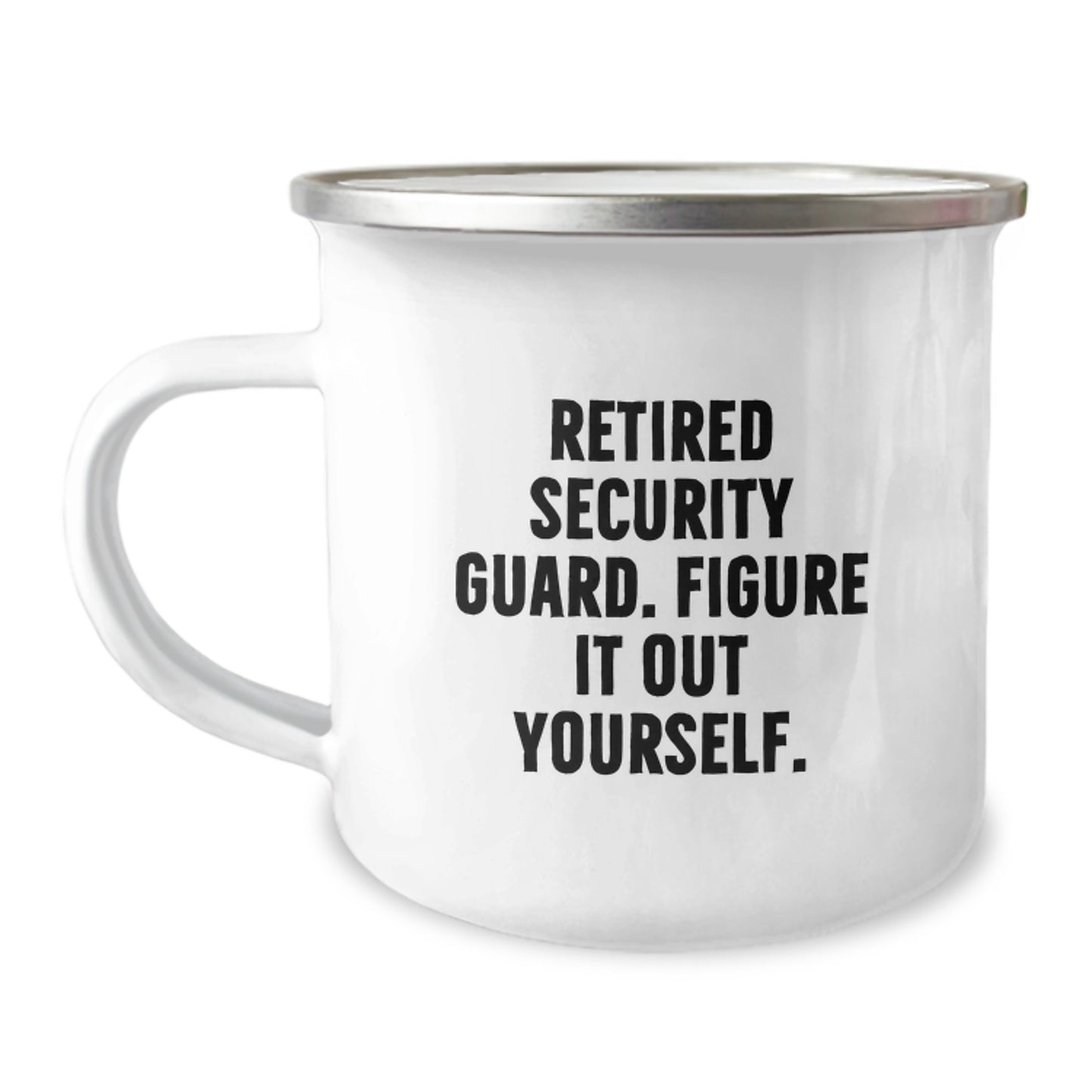 Funny Security Guard Gifts from Family - Camping Mug for Men - Retired Security Guard Figure It Out Yourself - Image 1