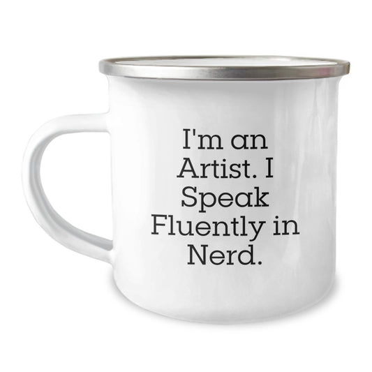 Funny Artist Gifts from Men, Christmas Unique Gifts for Artist Friends, I'm An Artist Camping Mug - Image 1