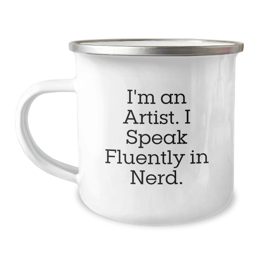 Funny Artist Gifts from Men, Christmas Unique Gifts for Artist Friends, I'm An Artist Camping Mug - Image 1