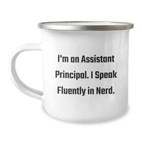 Load image into Gallery viewer, Funny Assistant Principal Gifts for Men Friends Coworkers - I&#39;m An Assistant Principal. I Speak Fluently In genius. - Camping Mug for Assistant Principals Christmas Unique Gifts from Family - Image 1
