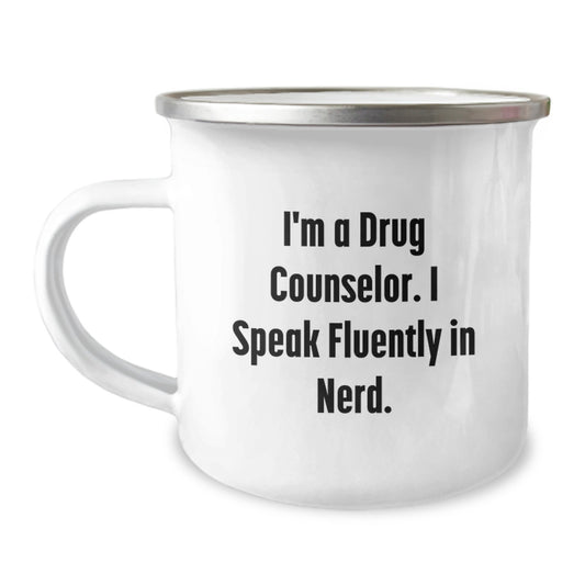 Funny Drug Counselor Gifts from Family - I'm A Drug Counselor. I Speak Fluently In genius. - Graduation Unique Mugs for Men - Image 1