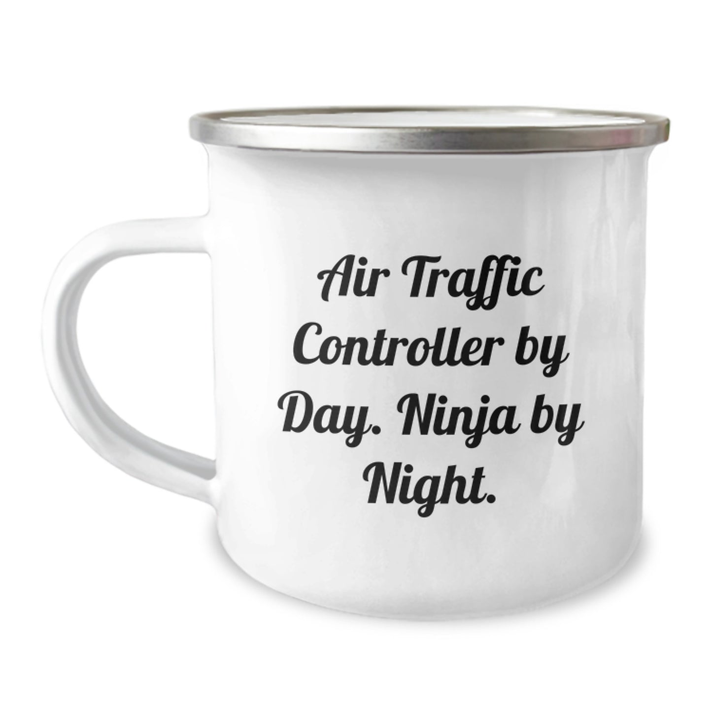 Air Traffic Controller Gifts from Friends - Funny Birthday Unique Gifts for Men Air Traffic Controller Camping Mug - 'Air Traffic Controller By Day. Ninja By Night.' - Image 1