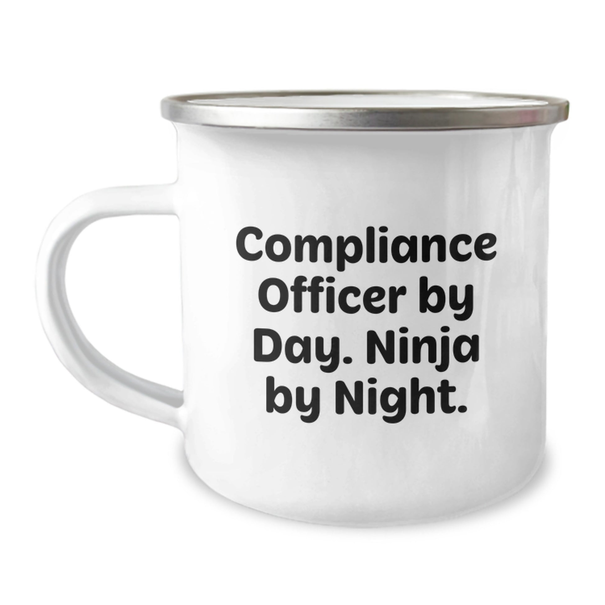 Funny Compliance Officer Gifts for Men - 'Compliance Officer By Day. Ninja By Night.' Camping Mug - Birthday Unique Gifts from Friends - Image 1