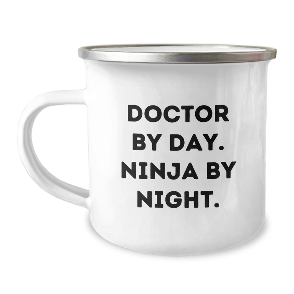 Funny Doctor Gifts from Friends for Men, Christmas Unique Coffee Mug - Doctor by Day, Ninja by Night - Image 1