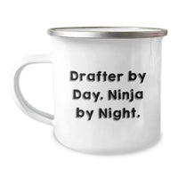 Load image into Gallery viewer, Funny Drafter Gifts for Men, Drafter By Day. Ninja By Night. Camping Mug, Christmas Unique Gifts for Friends, Family, Coworkers - Image 1
