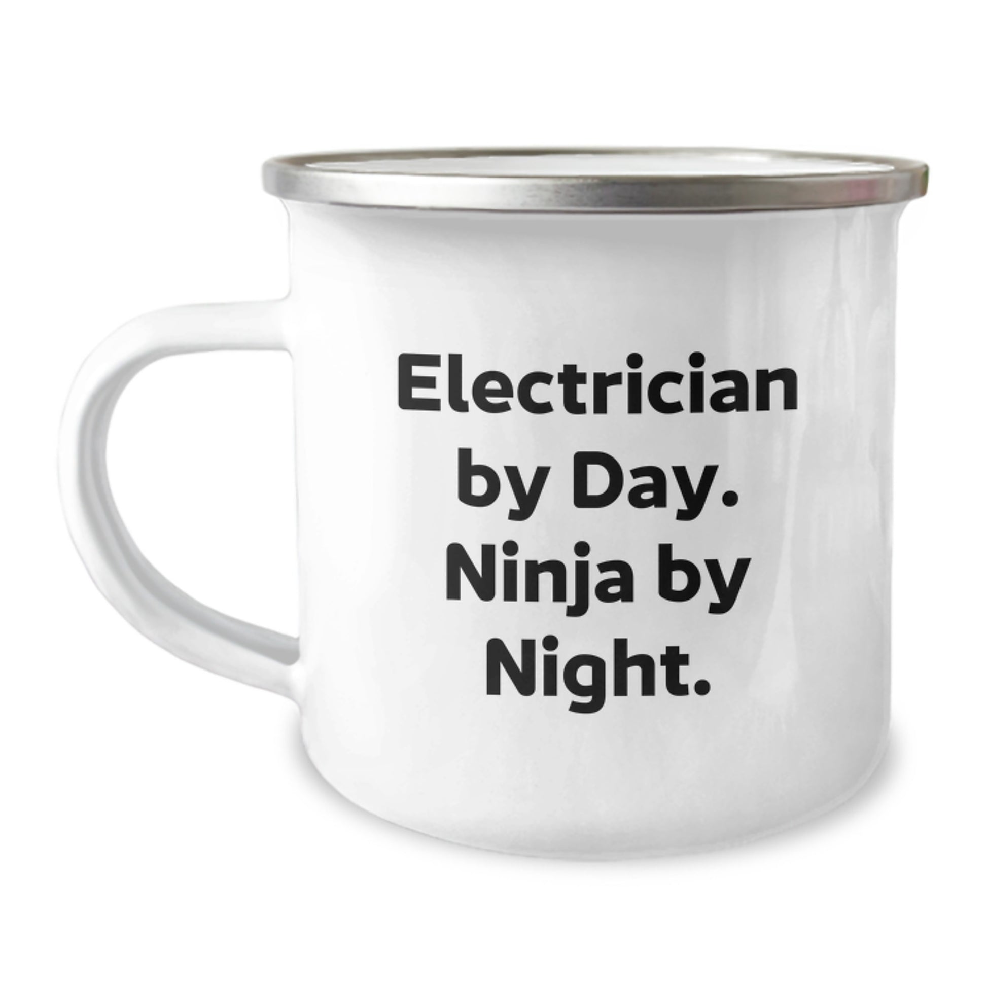 Unique Gifts from Friends for Electrician Men - Funny Electrician By Day Ninja By Night Camping Mug for Graduation - Image 1