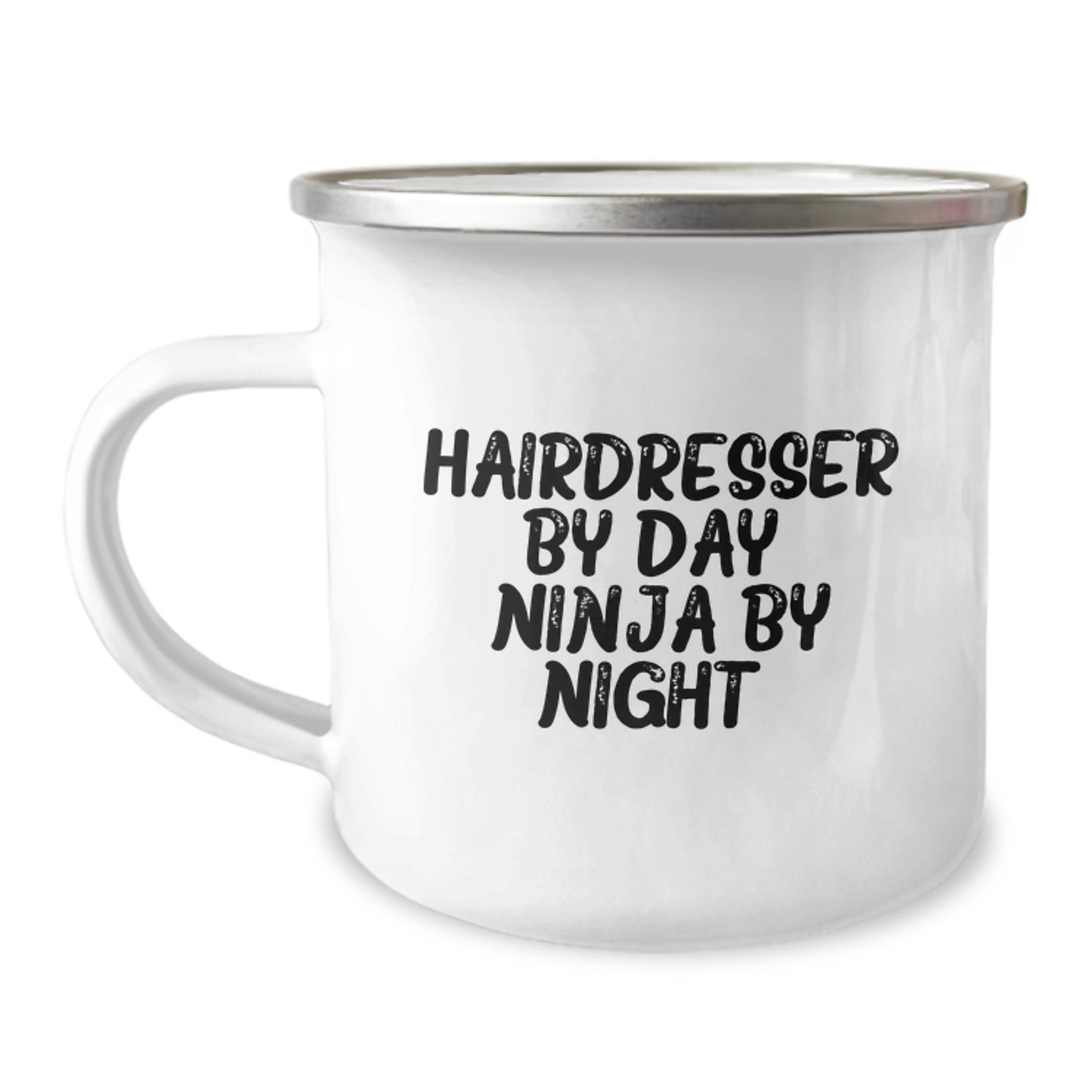 Funny Gifts from Hairdressers to Friends and Family - 'Hairdresser By Day. Ninja By Night.' Birthday Unique Mug for Hairdresser Lovers - Image 1