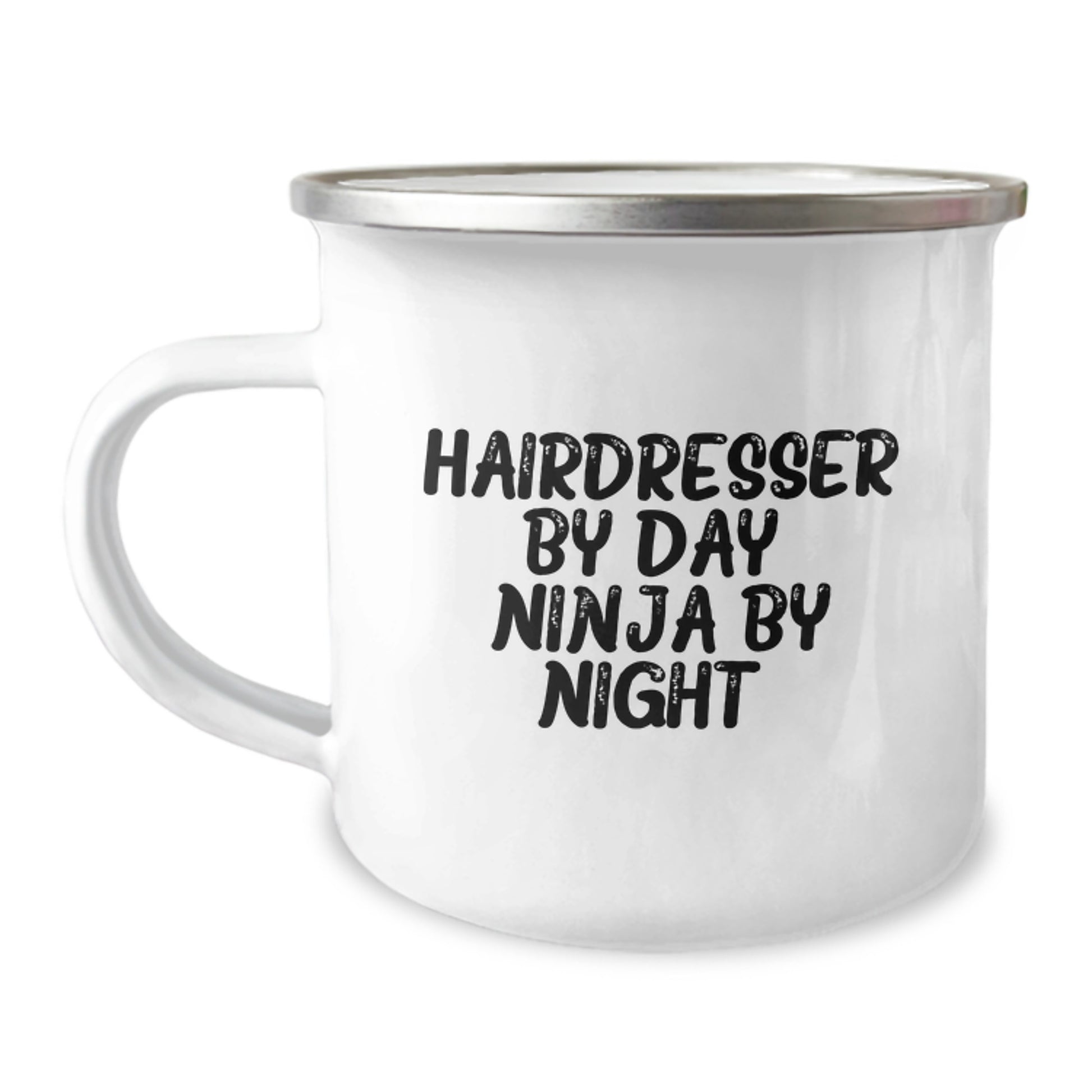 Funny Gifts from Hairdressers to Friends and Family - 'Hairdresser By Day. Ninja By Night.' Birthday Unique Mug for Hairdresser Lovers - Image 1