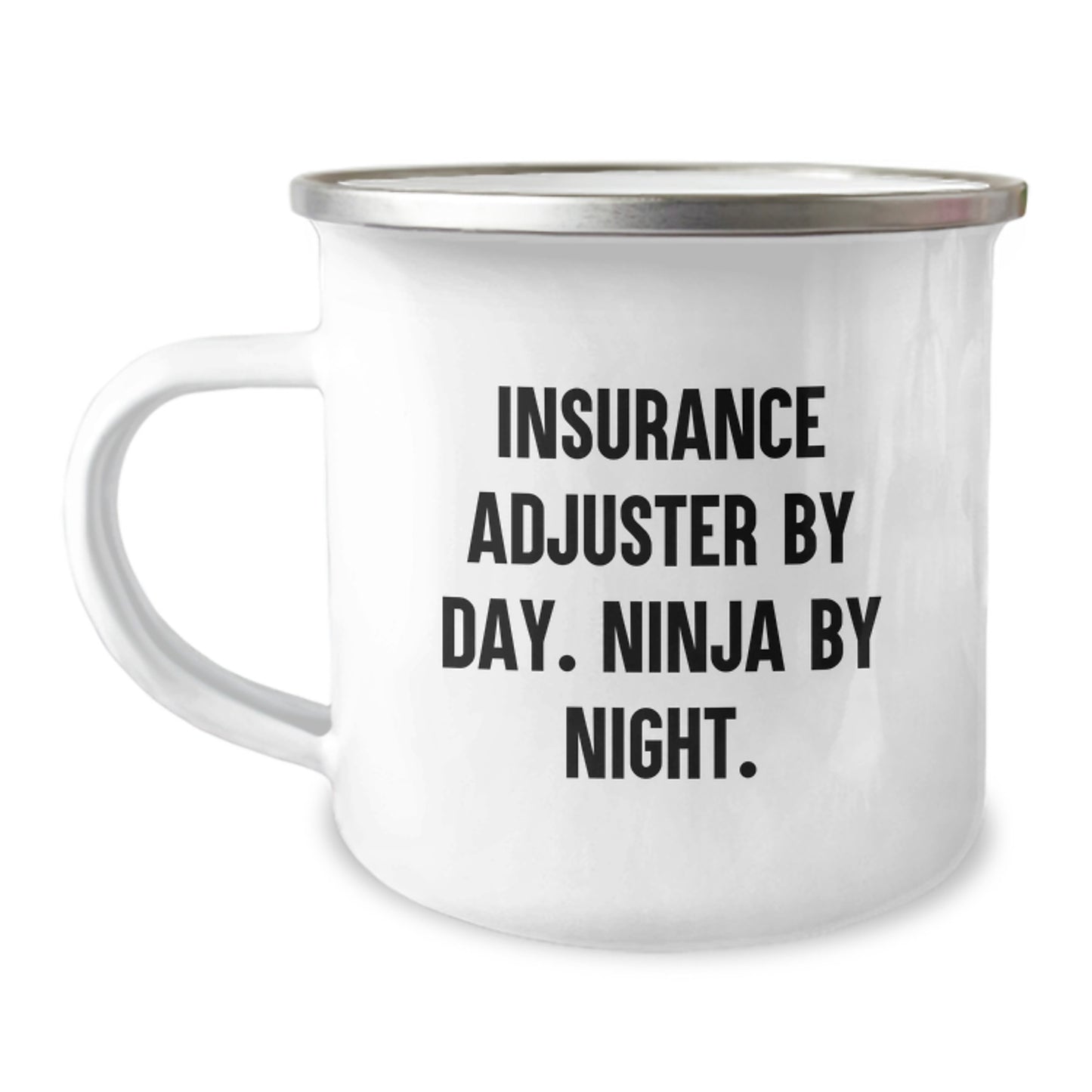 Funny Insurance Adjuster Gifts for Men from Friends, Unique Graduation Gifts for Insurance Adjuster, Camping Mug with Insurance Adjuster By Day. Ninja By Night. Quote - Image 1