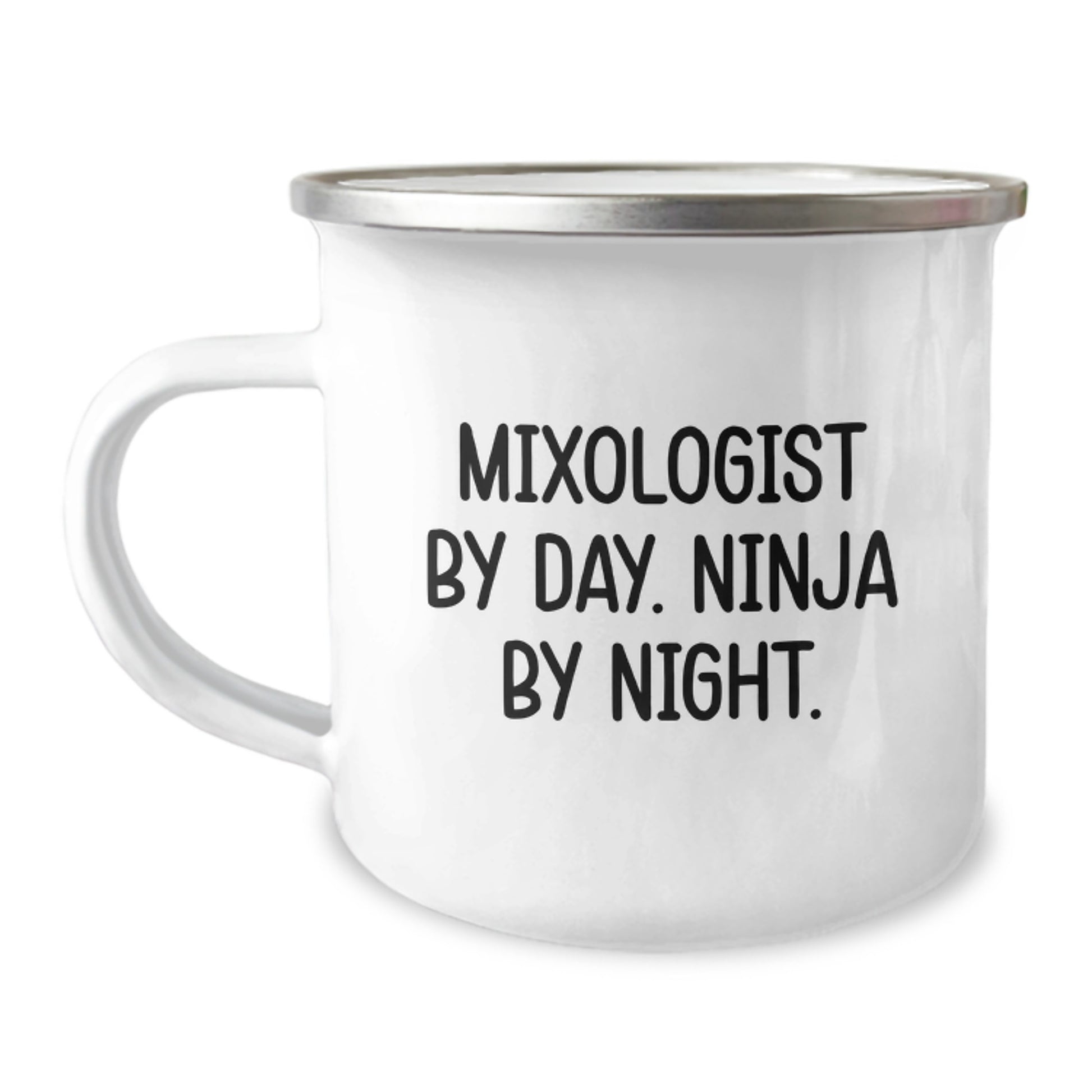 Funny Mixologist Gifts from Friends, Unique Camping Mug for Graduation Unique Gifts, Mixologist By Day. Ninja By Night. - Image 1
