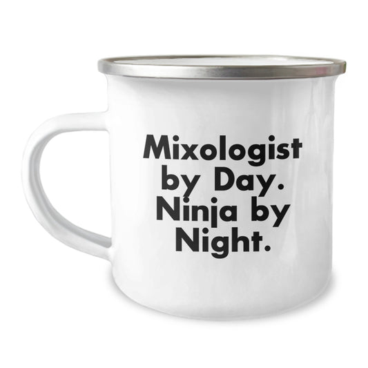 Mixologist Gifts by Day, Camping Mug by Night, Funny Graduation Unique Gifts from Friends to Mixologist - Image 1