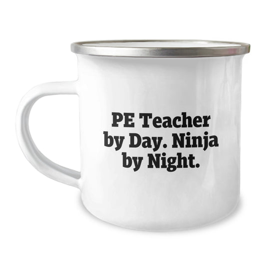 PE Teacher Keepsake Camping Mug for Him Surprise Birthday Gift - Image 1
