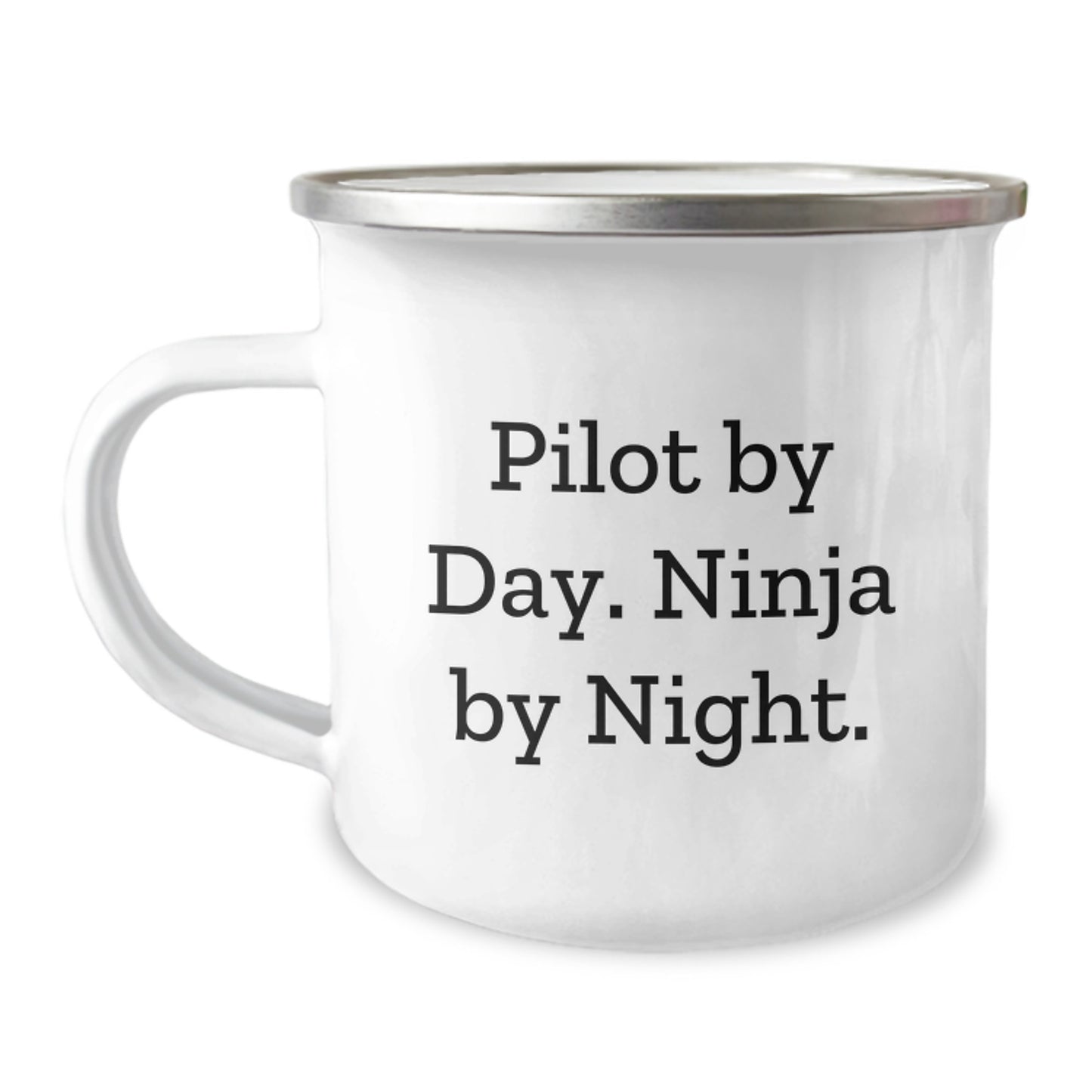 Birthday Gift for Her Pilot Camping Mug – Pilot By Day Ninja By Night - Image 1