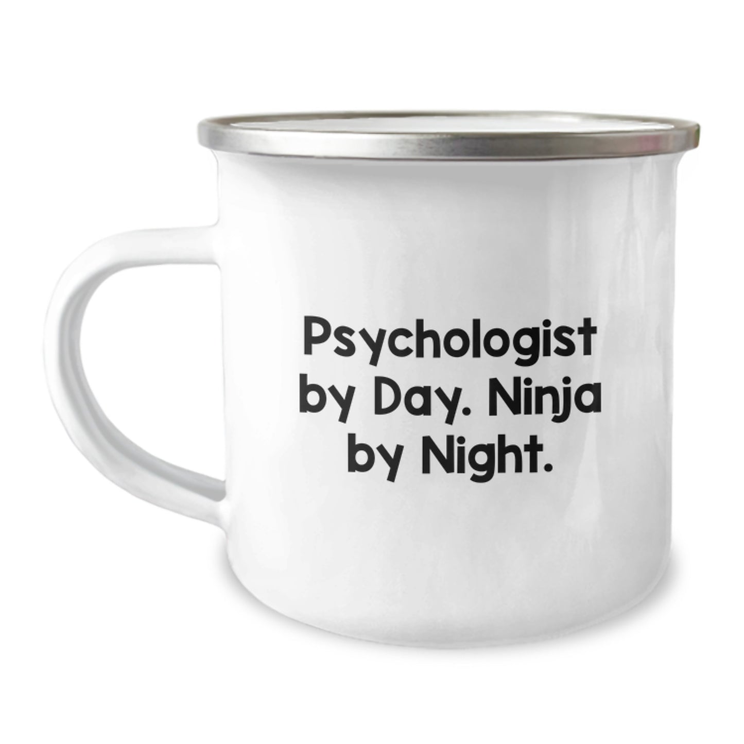 Psychologist Gifts for Men - Funny Camping Mug, Psychologist By Day. Ninja By Night., Unique Graduation Unique Gifts from Family - Image 1