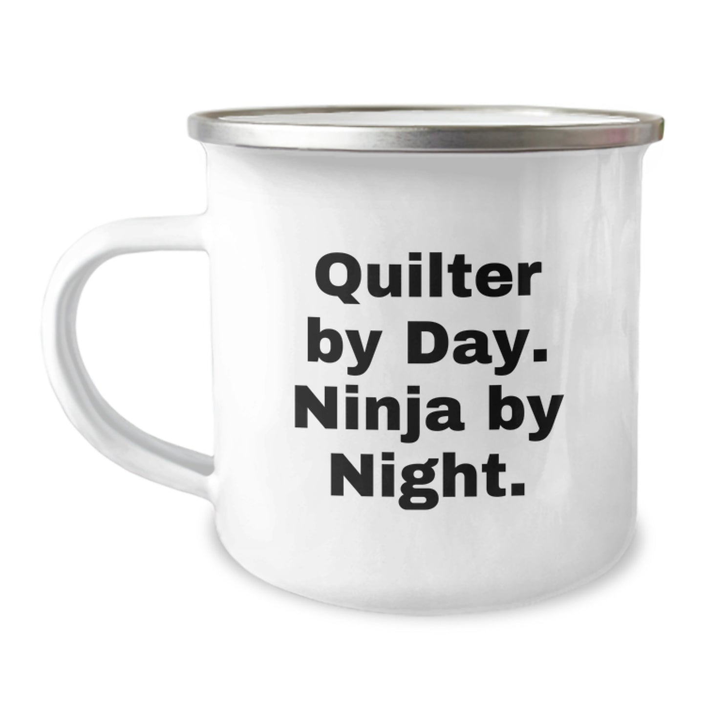 Quilter Gifts from Family to Quilter Men, Funny Quilter By Day Ninja By Night. Camping Mug for Graduation Unique Gifts - Image 1