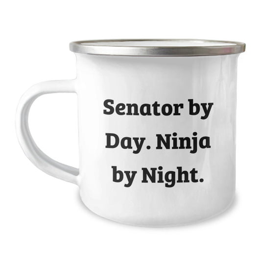 Senator Gifts from Friends, Cute Senator By Day Ninja By Night Camping Mugs for Senator, Valentine's Unique Gifts - Image 1