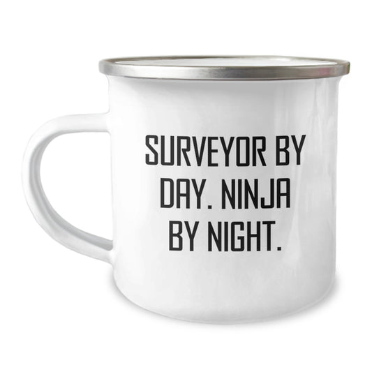 Funny Surveyor Gifts for Men from Surveyor Enthusiasts, Camping Mug Surveyor By Day Ninja By Night Christmas Unique Gifts - Image 1