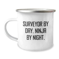 Load image into Gallery viewer, Funny Surveyor Gifts for Men from Surveyor Enthusiasts, Camping Mug Surveyor By Day Ninja By Night Christmas Unique Gifts - Image 1

