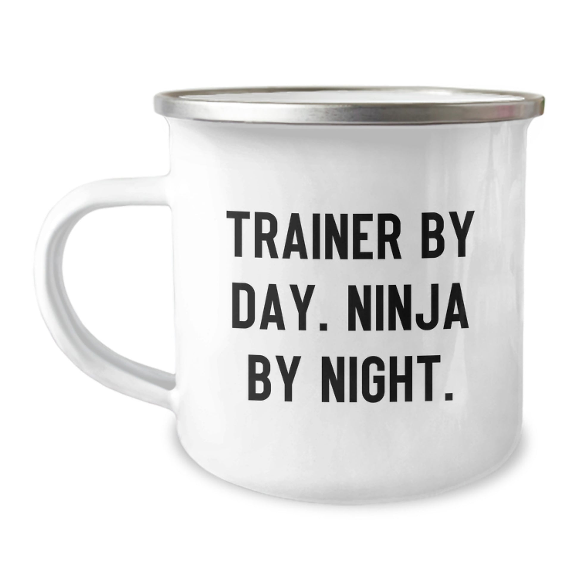 Funny Trainer Gifts - Inspirational Camping Mug for Graduation - Trainer By Day. Ninja By Night. - Gifts from Family to Trainer Friends - Image 1