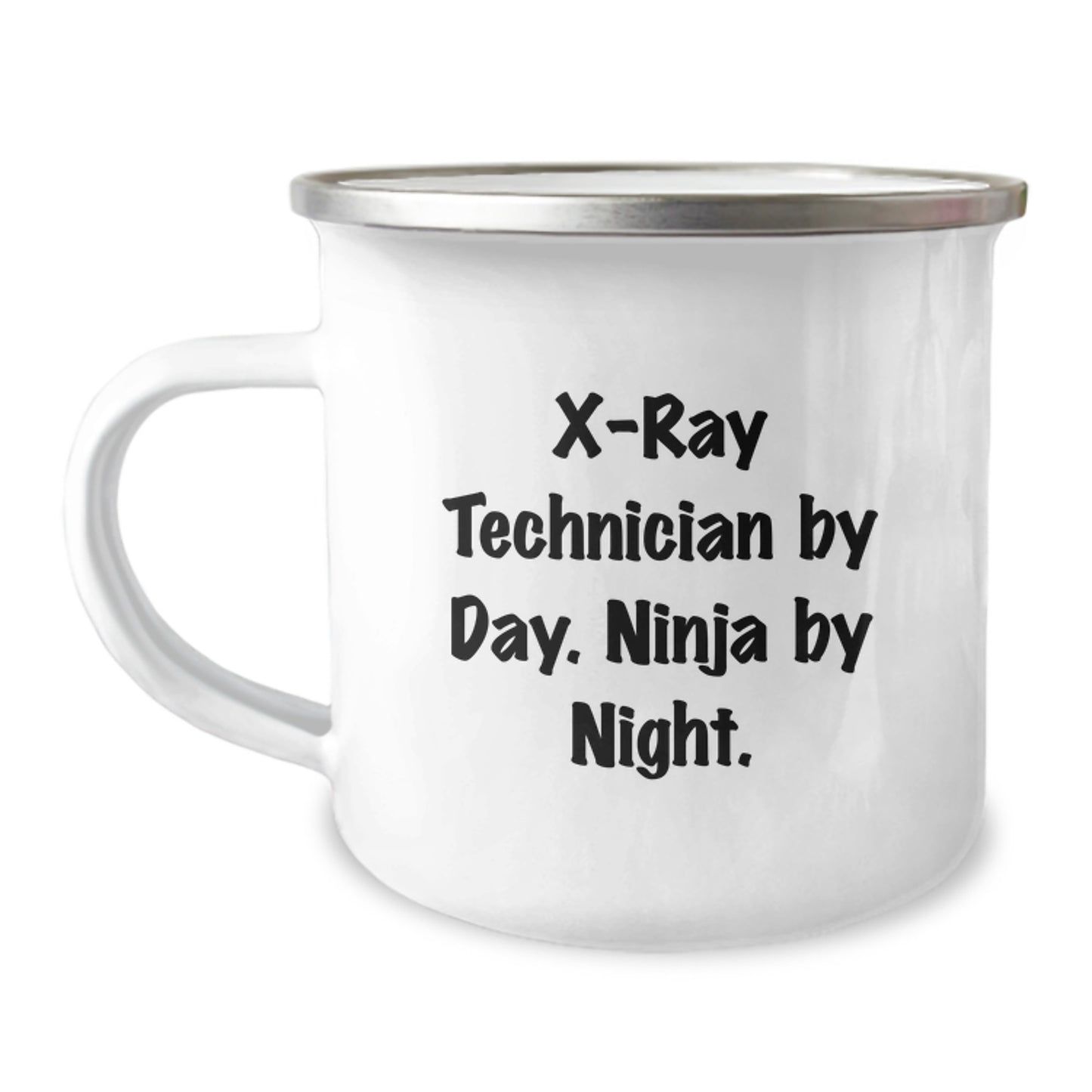 Funny X-Ray Technician Gifts from Friends, X-Ray Technician By Day. Ninja By Night. Camping Mug for X-Ray Technician Graduation Unique Gifts - Image 1