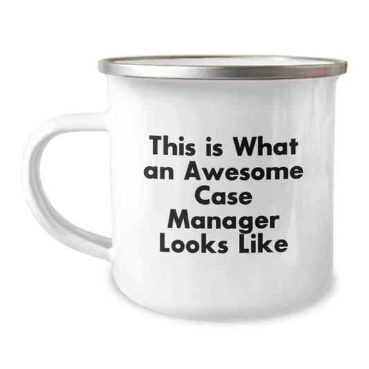 Funny Case Manager Gifts from Friends, This Is What An Awesome Case Manager Looks Like Graduation Unique Gifts for Case Manager, Camping Mug for Case Manager - Image 1