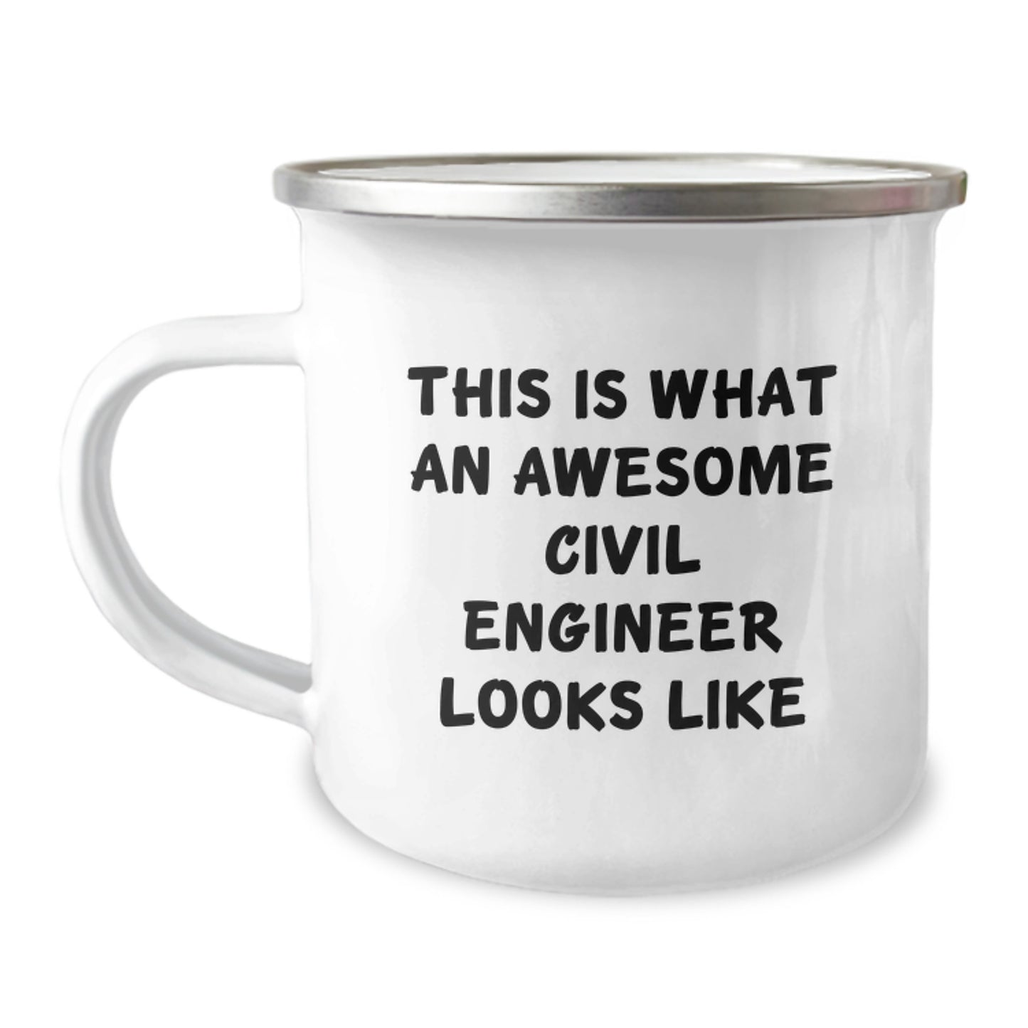 Civil Engineer Keepsake Camping Mug for Him Graduation Gift with Enamel - Image 1