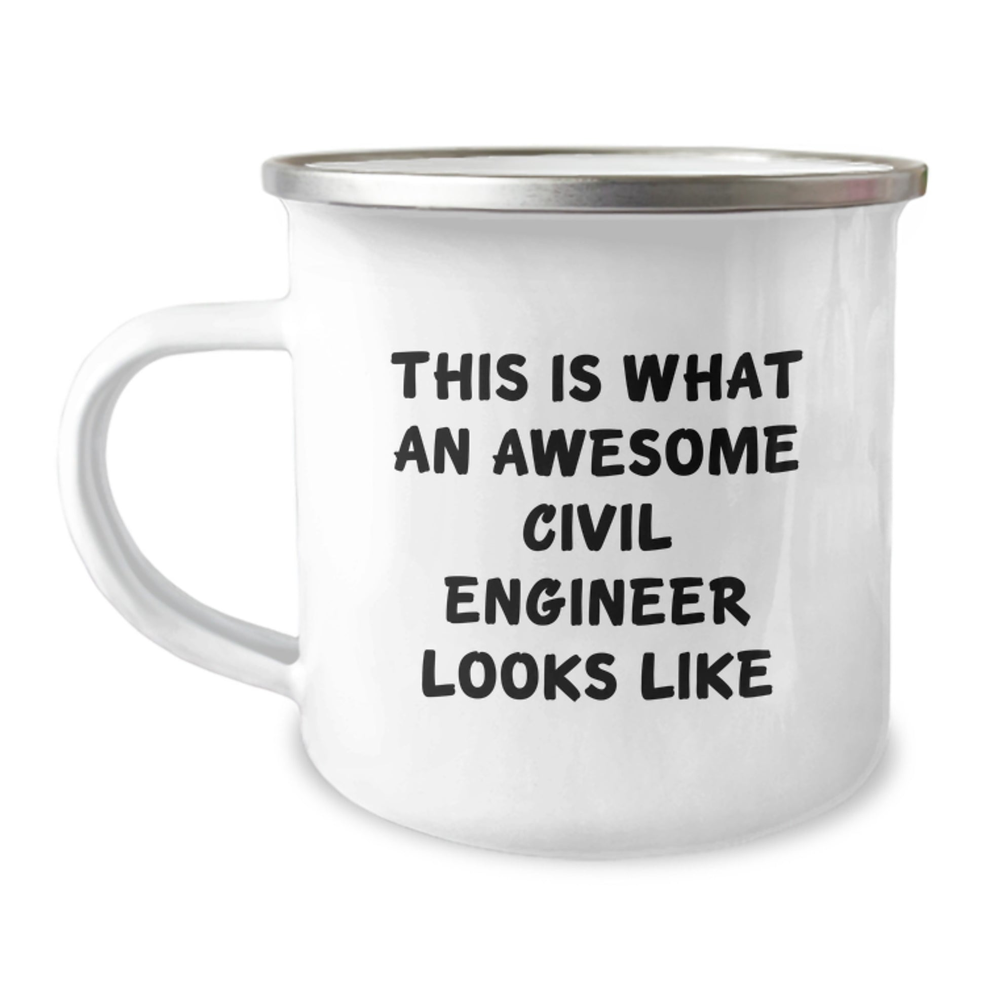 Civil Engineer Keepsake Camping Mug for Him Graduation Gift with Enamel - Image 1