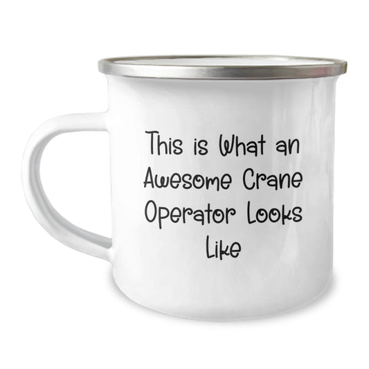 Crane Operator Keepsake Camping Mug for Him Birthday Gift Stainless - Image 1
