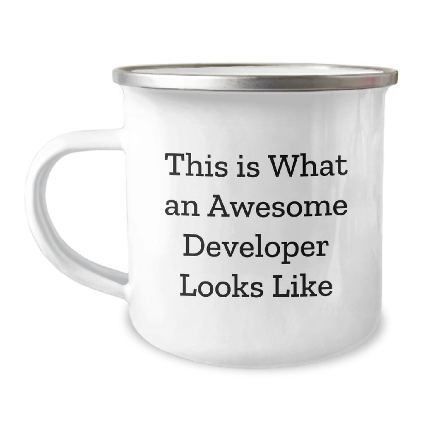 Funny Developer Gifts from Friends, This Is What An Awesome Developer Looks Like Camping Mug for Graduation, Unique Gifts for Developer Men - Image 1