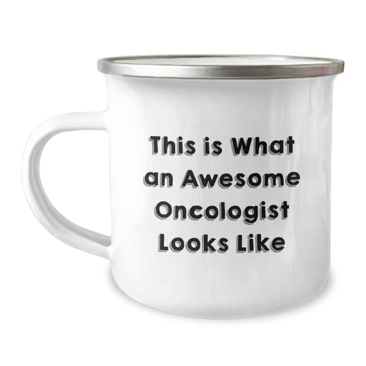 Cute Oncologist Camping Mug Gifts from Family Friends Co - This Is What An Awesome Oncologist Looks Like - Image 1
