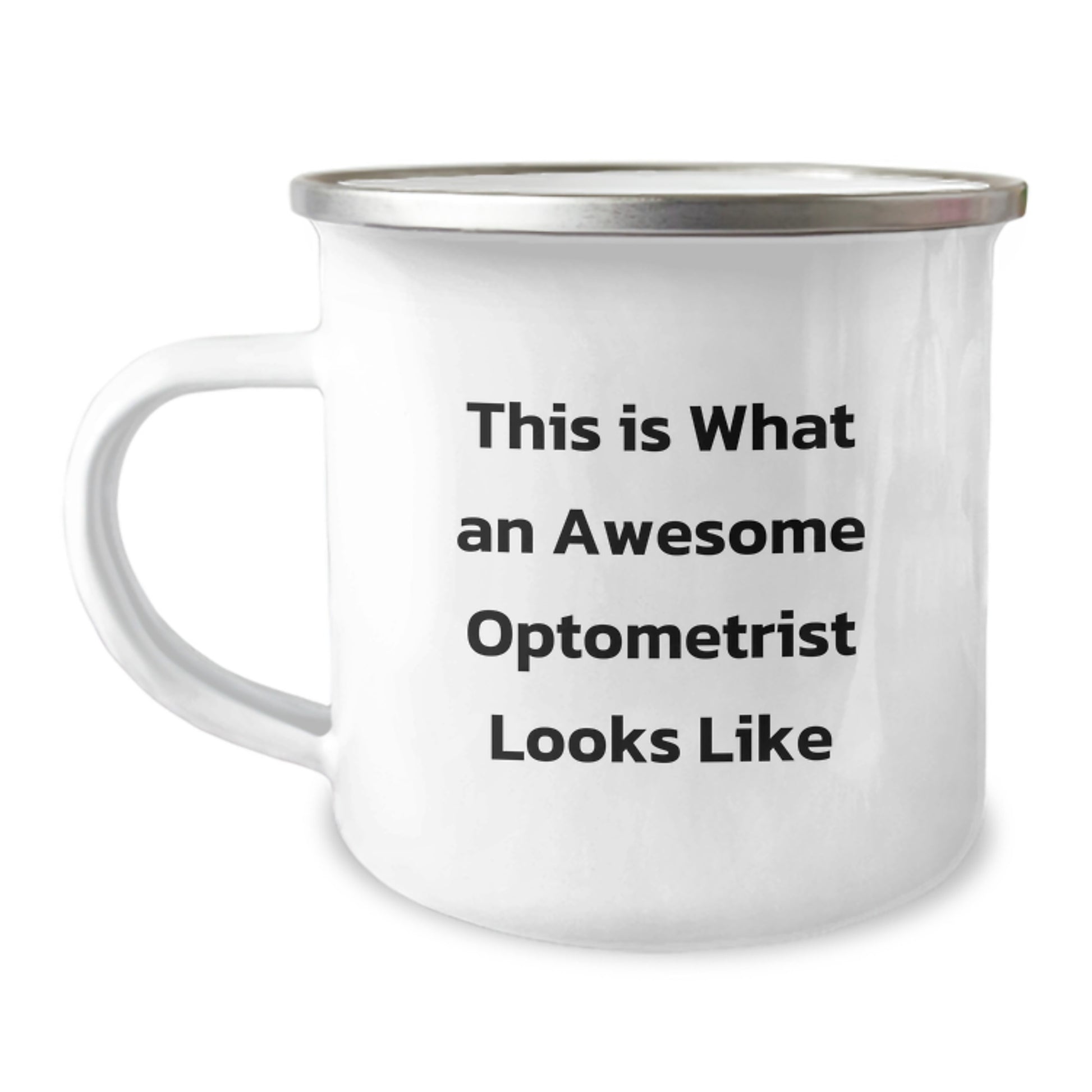 Funny Optometrist Graduation Unique Gifts from Friends and Family - Camping Mug with This Is What An Awesome Optometrist Looks Like Quote - Image 1