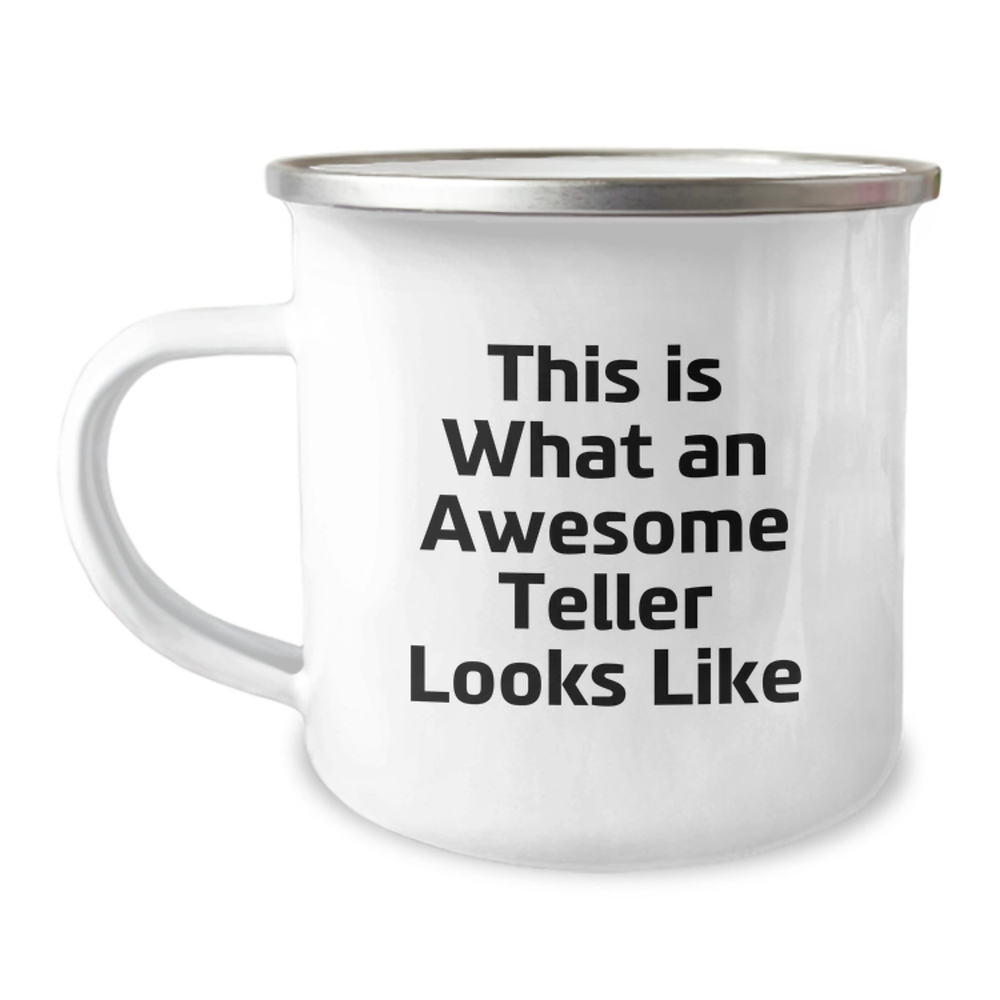 Funny Teller Gifts from Friends, Funny Quote Teller Camping Mug for Graduation Unique Gifts, Stainless Steel Enamel Finish - Image 1
