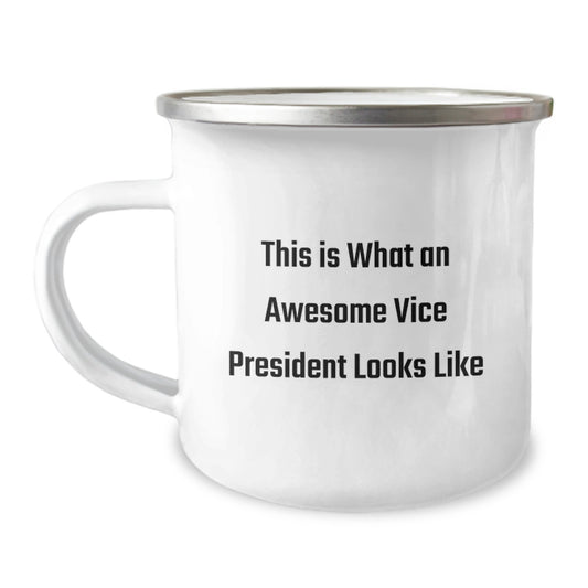 Vice President Keepsake Camping Mug for Him Birthday Gift and Quote Now - Image 1