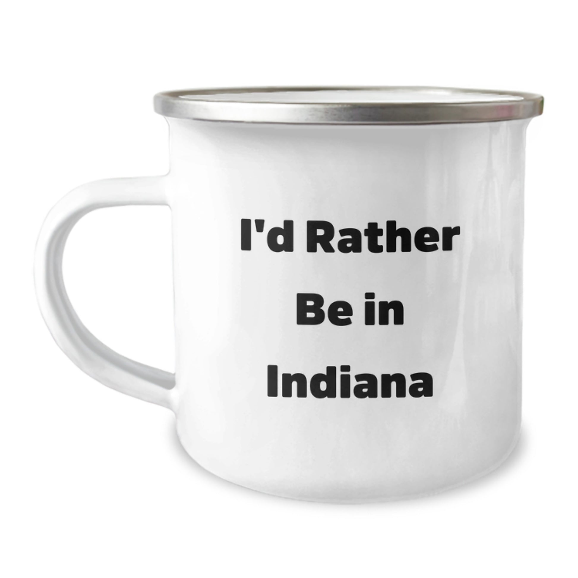 Indiana Keepsake Camping Mug for Him Birthday Gift with Enamel Finish - Image 1