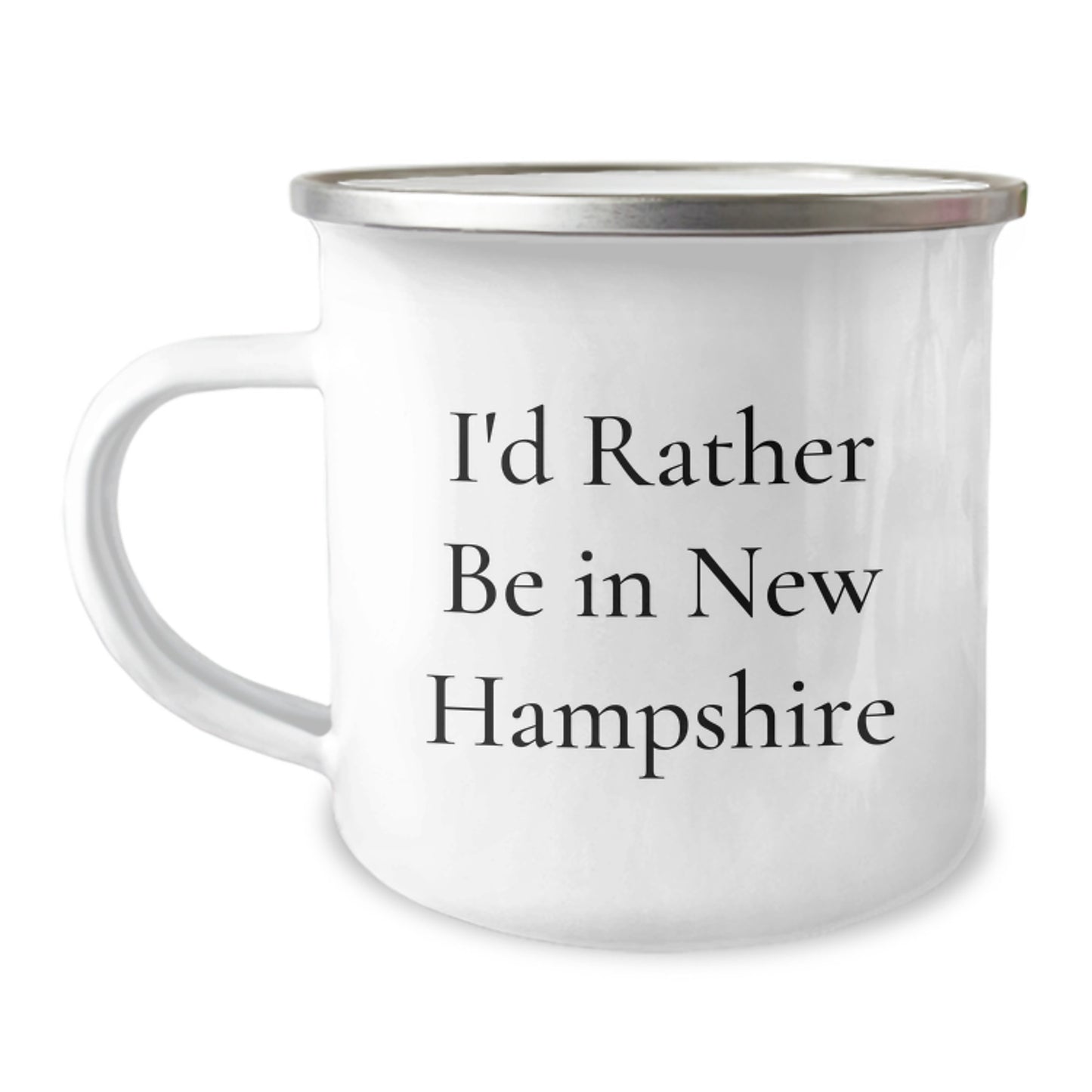 New Hampshire Camping Mug, Funny Quote 'I'd Rather Be In New Hampshire', Gifts for Men, Women, or Friends from Family, Perfect for Camping and Hiking Enthusiasts, Graduation Unique Gifts - Image 1