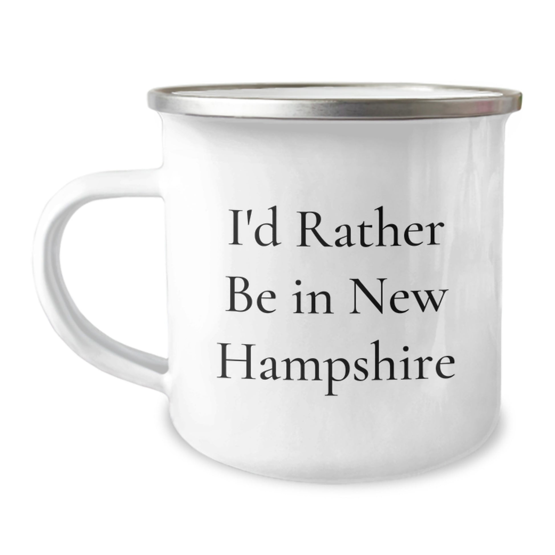 New Hampshire Camping Mug, Funny Quote 'I'd Rather Be In New Hampshire', Gifts for Men, Women, or Friends from Family, Perfect for Camping and Hiking Enthusiasts, Graduation Unique Gifts - Image 1