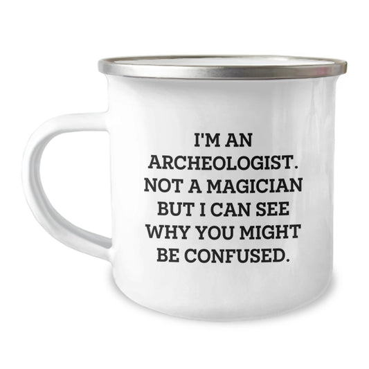 Archeologist Keepsake Camping Mug for Him Surprise Birthday Gift - Image 1