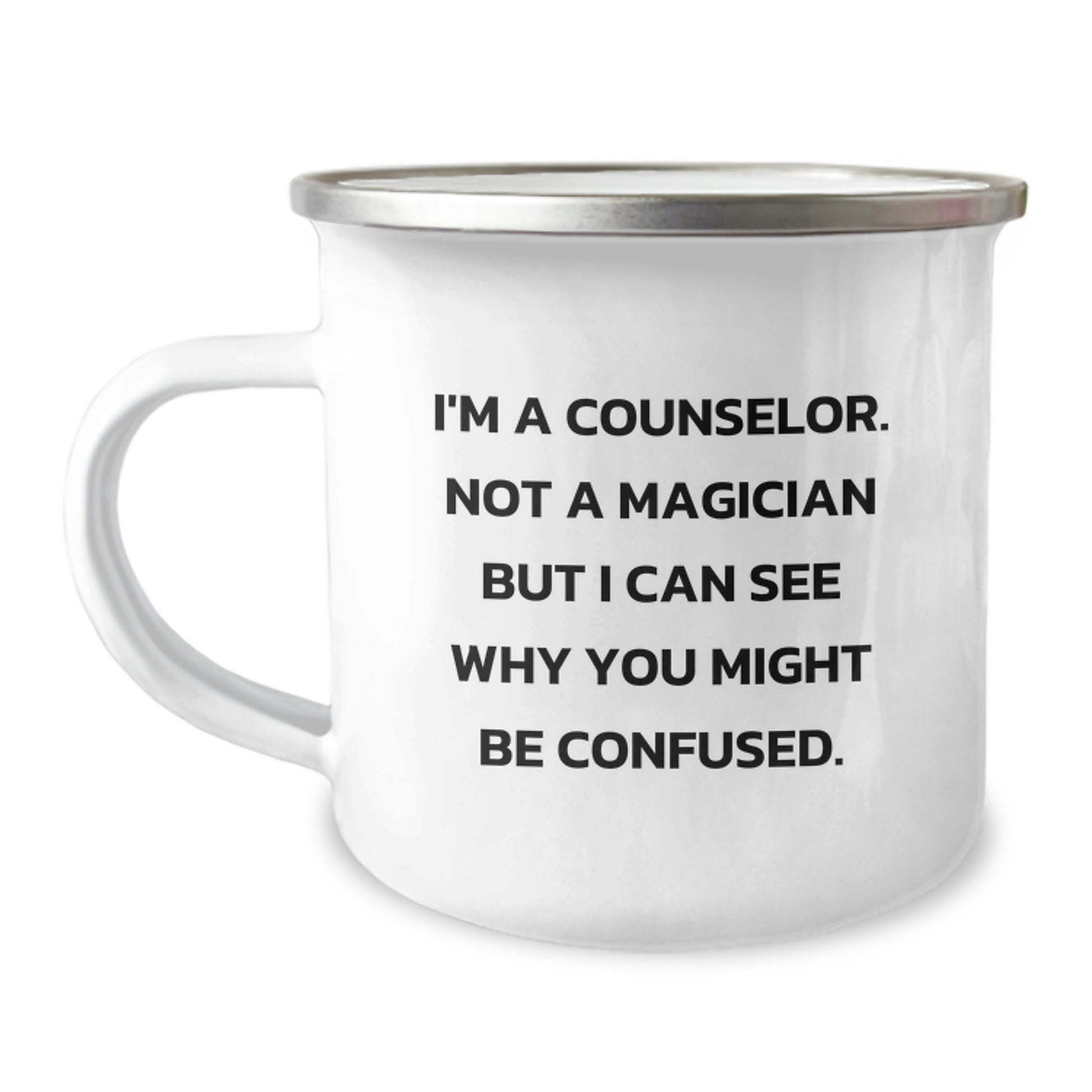 Funny Counselor Gifts from Friends to Graduation Unique Gifts for the Counselor in Your Life, A Counselor Not A Magician Mugs, Camping Mugs for Counselor Enthusiasts - Image 1