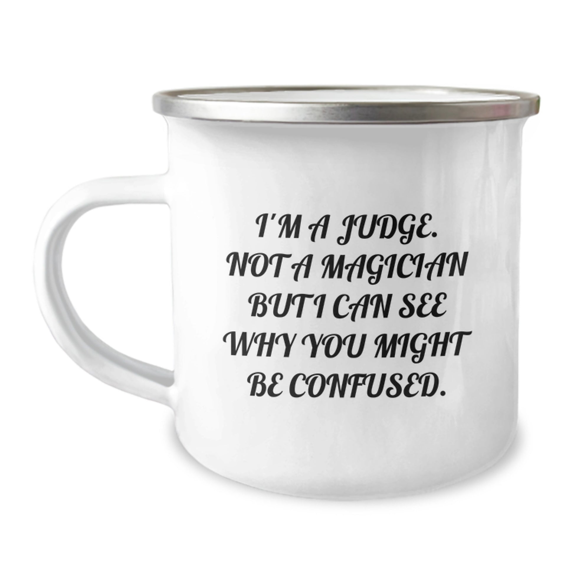 Judge Keepsake Camping Mug for Him Graduation Gift With Enamel Finish - Image 1