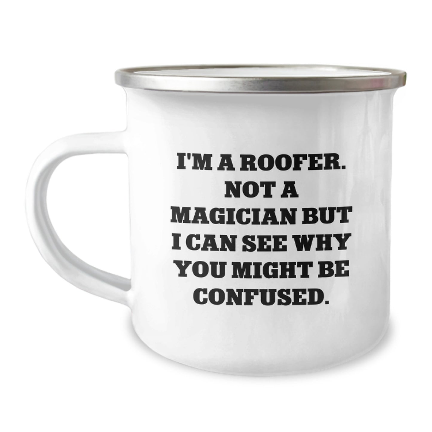 Roofer Keepsake Camping Mug for Him Birthday Gift Stainless Steel 12oz - Image 1