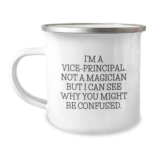 Funny Vice-Principal Gifts for Men from Friends - Camping Mug for Graduation Unique - Image 1