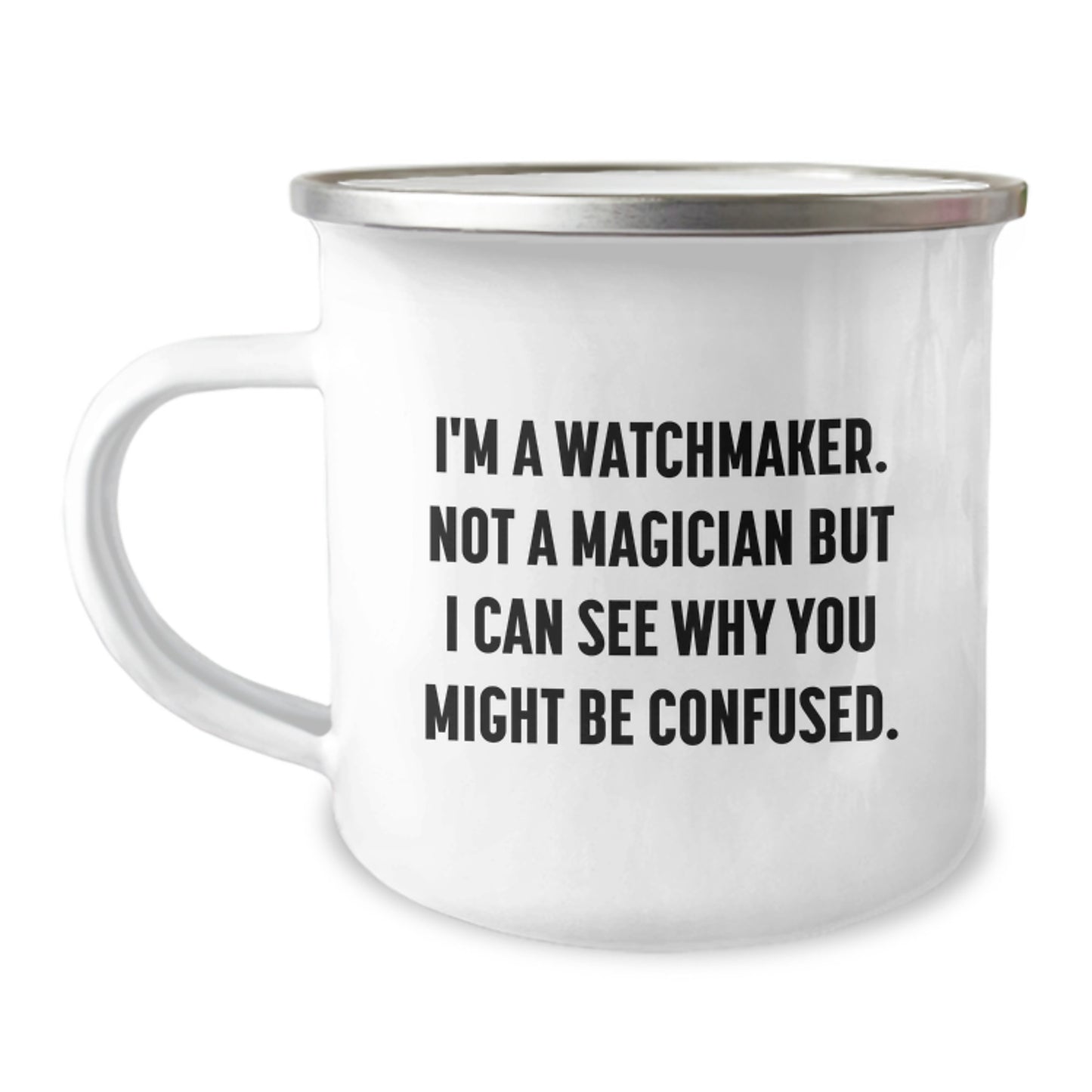 Watchmaker Keepsake Camping Mug for Him Birthday Gift Stainless Steel - Image 1
