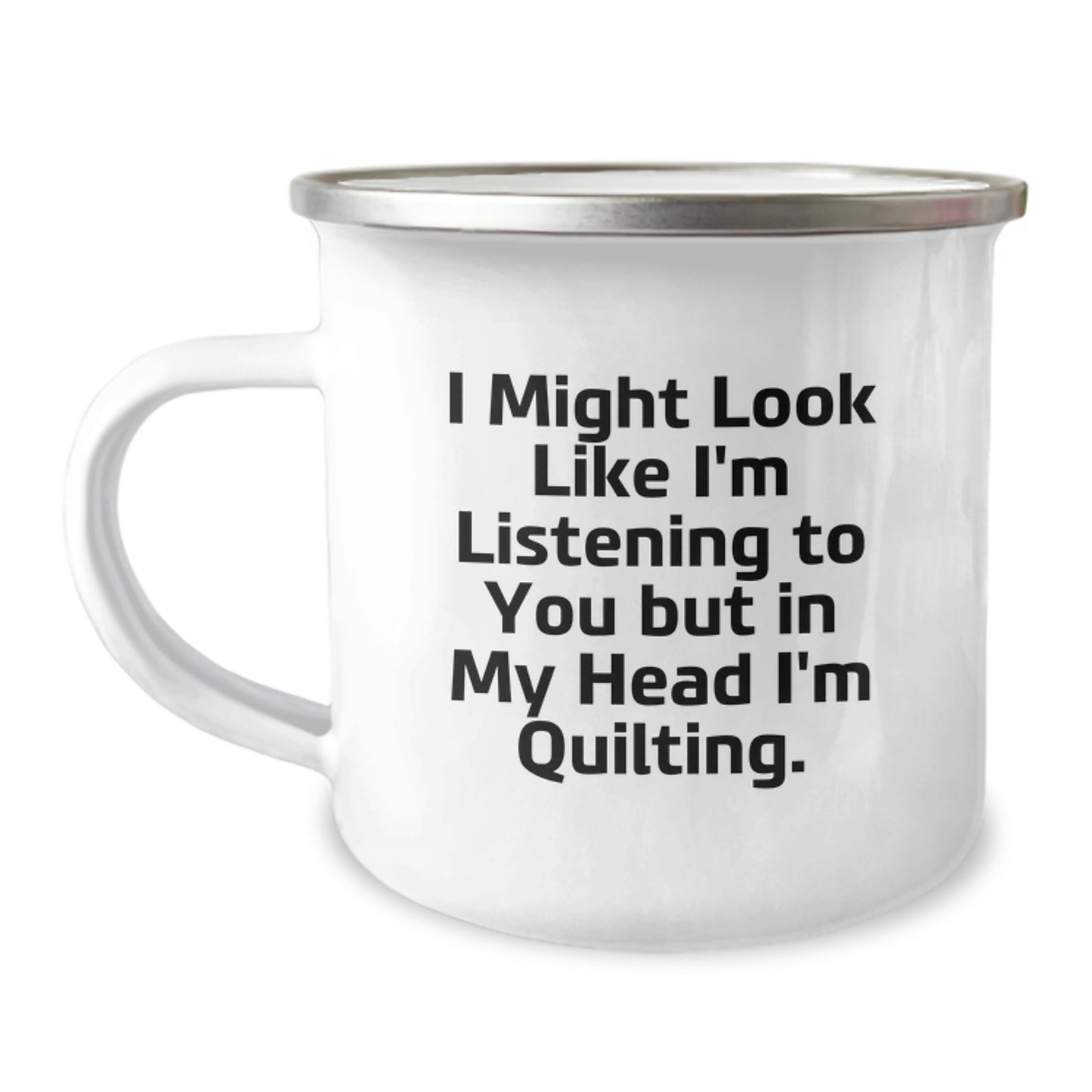 Cute Quilting Gifts for Friends and Family - Funny Quilting Quote Camping Mug for Graduation Unique Gifts, Gifts from Men, Women, Friends, Coworkers - Image 1