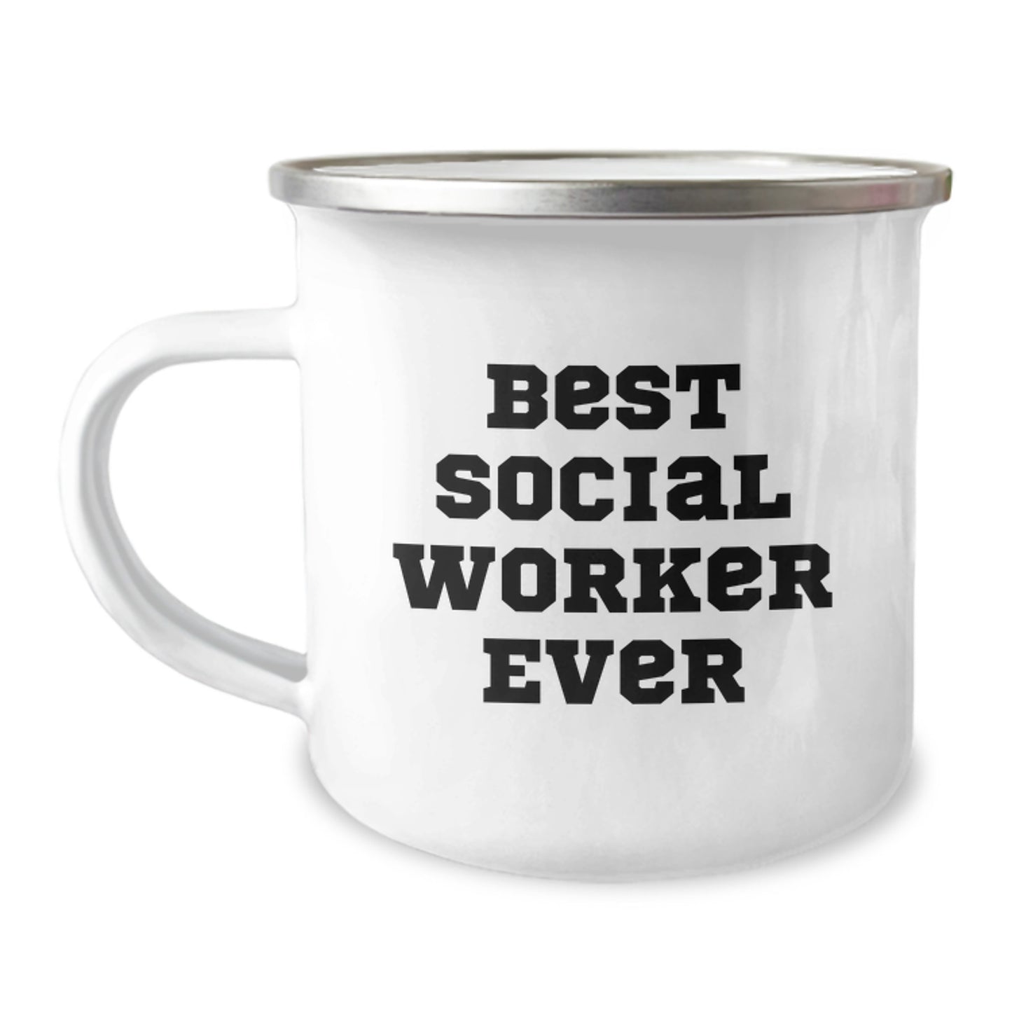 Social Worker Funny Camping Mug, Gifts from Friends for Best Social Worker Ever, Valentine's Unique Gift Ideas - Image 1