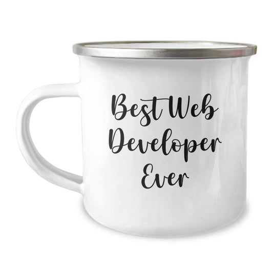 Birthday Gift for Her Web Developer Camping Mug 'Best Web Developer - Image 1