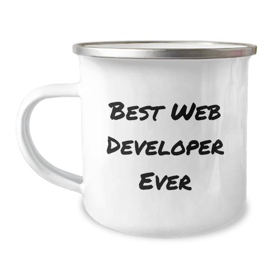Web Developer Camping Mug for Him Birthday Gift Best Web Developer Ever - Image 1