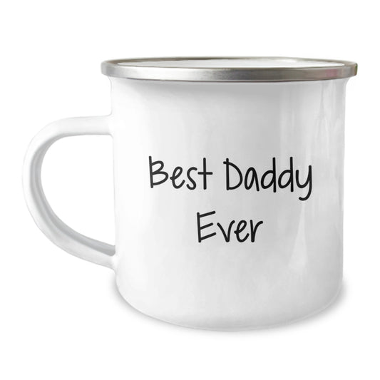 Best Daddy Ever Keepsake Camping Mug for Him 12oz Birthday Gift - Image 1